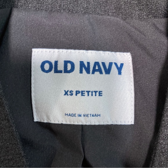 NWT Old Navy Heathered Twill Dark Gray Pixie Blazer - Picture 3 of 5